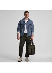 LANDS' END Jeans-Hemdjacke f&uuml;r Herren, Herren, size: regular, Blau, Baumwolle, by Lands' End