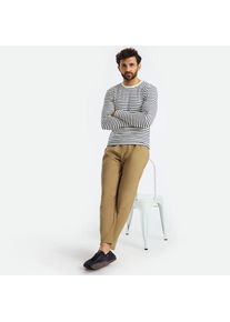 LANDS' END Pendler-Hose mit Schlupfbund und Bundfalten, Herren,  Braun, Viskose/Polyester-Mischung, by Lands' End
