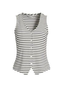 LANDS' END &Auml;rmellose Feinstrick-Weste, Damen,  Wei&szlig;, Elasthan/Viskose/Polyester-Mischung, by Lands' End