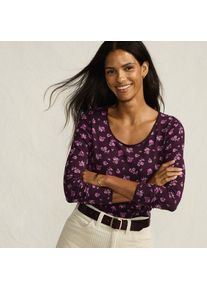 LANDS' END Baumwolle/Modal-Shirt mit Ballett-Ausschnitt, Damen,  Rot, Baumwolle Modal, by Lands' End