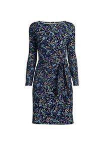 LANDS' END Baumwolle/Modal-Kleid mit Zierschleife f&uuml;r Damen, Damen, size: regular, Blau, Baumwolle Modal, by Lands' End