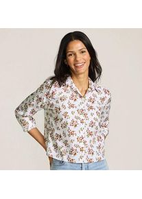 LANDS' END Kurze, b&uuml;gelfreie Hemdbluse f&uuml;r Damen, Damen, size: regular, Wei&szlig;, Baumwolle, by Lands' End