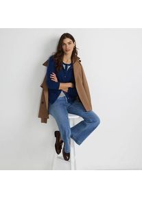 LANDS' END Kaschmir-Cardigan mit rundem Ausschnitt in Petite-Gr&ouml;&szlig;e, Damen, size: petite, Blau, Kaschmir, by Lands' End
