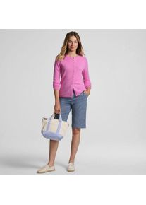 LANDS' END Kaschmir-Cardigan mit rundem Ausschnitt in Petite-Gr&ouml;&szlig;e, Damen, size: petite, Pink, Kaschmir, by Lands' End