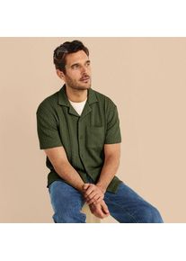 LANDS' END Struktur-Jerseyshirt f&uuml;r Herren, Herren, size: regular, Gr&uuml;n, Elasthan/Baumwoll-Mischung/Polyester-Mischung, by Lands' End