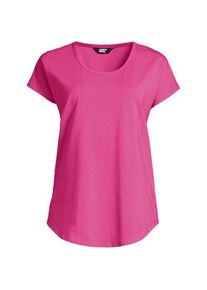 LANDS' END Shirt aus Baumwolle/Modal-Mix mit Ballettausschnitt, Damen,  Pink, Baumwolle/Baumwoll-Mischung/Baumwolle Modal, by Lands' End