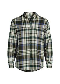 LANDS' END Flanellhemd Flagship, Classic Fit f&uuml;r Herren, Herren, size: regular, Elfenbein, Baumwolle/Baumwoll-Mischung/Polyester-Mischung, by Lands' End