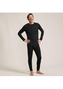LANDS' END Thermaskin Unterhemd, Heat Edition, Herren,  Schwarz, Elasthan/Polyester-Mischung, by Lands' End