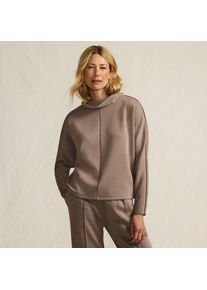LANDS' END Samtweiches Sweatshirt, Damen,  Braun, Polyester/Polyester-Mischung/Baumwolle Modal, by Lands' End