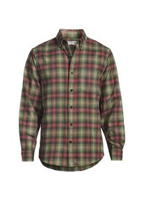 LANDS' END Flanellhemd Flagship, Classic Fit, Herren,  Gr&uuml;n, Baumwolle/Baumwoll-Mischung/Polyester-Mischung, by Lands' End