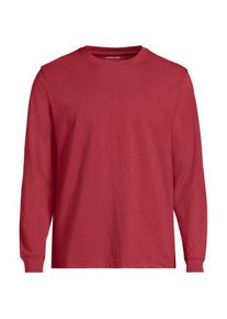 LANDS' END Super-T Langarm-Shirt f&uuml;r Herren, Classic Fit, Herren, size: regular, Braun, Baumwolle, by Lands' End