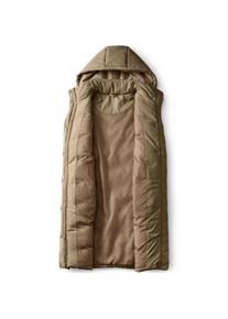 LANDS' END Lange Steppweste, Damen,  Beige, by Lands' End