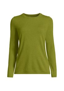 LANDS' END Kaschmir-Pullover mit rundem Ausschnitt, Damen,  Gr&uuml;n, Kaschmir, by Lands' End