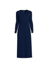 LANDS' END Wadenlanges Langarm-Nachthemd aus reiner Baumwolle f&uuml;r Damen in Plus-Gr&ouml;&szlig;e, Damen, size: plus, Blau, Baumwolle, by Lands' End