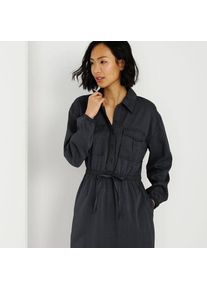 LANDS' END Utility-Kleid, Damen,  Schwarz, Baumwolle/Lyocell (Viskose), by Lands' End