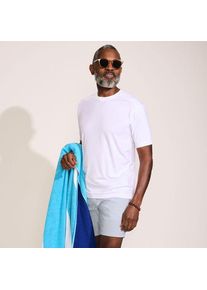 LANDS' END Kurzarm-Badeshirt f&uuml;r Herren, Herren, size: regular, Wei&szlig;, by Lands' End