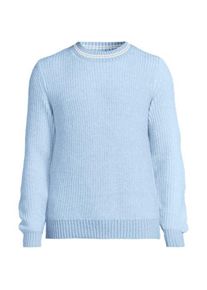 LANDS' END Rippstrick-Pullover f&uuml;r Herren, Herren, size: regular, Grau, Wolle/Polyester/Polyacryl, by Lands' End
