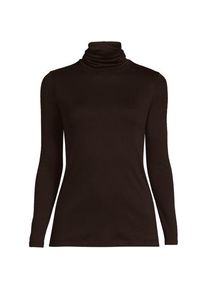 LANDS' END Rollkragenshirt aus Supima f&uuml;r Damen, Damen, size: regular, Braun, Baumwolle, by Lands' End
