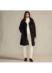LANDS' END Webpelzmantel f&uuml;r Damen, Damen, size: regular, Braun, Polyester, by Lands' End