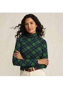 LANDS' END Rollkragenshirt aus Baumwoll/Modalmix, Damen,  Gr&uuml;n, Baumwolle/Elasthan/Baumwolle Modal, by Lands' End
