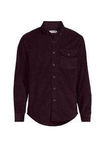 LANDS' END Breitcord-Hemd f&uuml;r Herren, Herren, size: regular, Rot, Baumwolle, by Lands' End