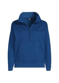 LANDS' END Sweatshirt SERIOUS SWEATS mit Rei&szlig;verschluss, Damen,  Blau, Baumwoll-Mischung/Polyester-Mischung, by Lands' End
