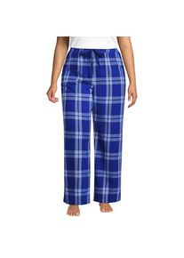 LANDS' END Pyjamahose aus reinem Baumwoll-Flanell, Damen,  Blau, Baumwolle, by Lands' End