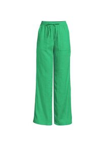 LANDS' END Leinen-Schlupfhose mit weitem Bein, Damen,  Gr&uuml;n, Leinen, by Lands' End