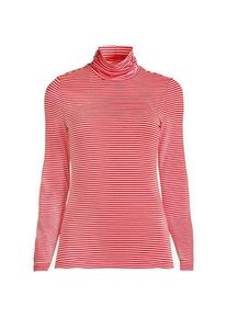 LANDS' END Rollkragenshirt aus Baumwoll/Modalmix, Damen,  Orange, Baumwolle/Elasthan/Baumwolle Modal, by Lands' End