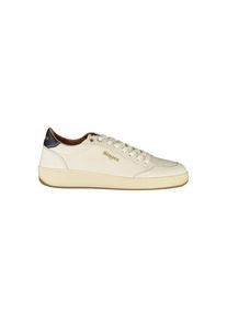 Blauer Wei&szlig;e Leder Damen Sneaker