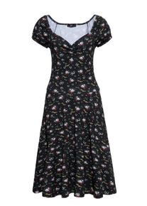 Queen Kerosin Damen Allover-Print Swingkleid Howdy black