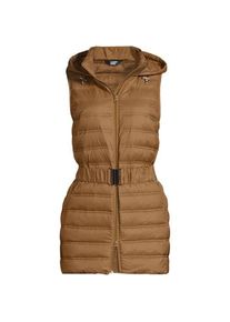 LANDS' END Daunenweste WANDERWEIGHT Verstaubar Ultraleicht mit G&uuml;rtel, Damen,  Beige, Nylon, by Lands' End