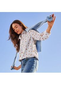 LANDS' END B&uuml;gelfreie Baumwoll-Bluse, Damen, size: regular, Wei&szlig;, Baumwolle, by Lands' End