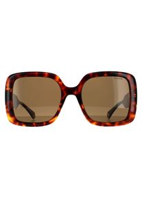 Polaroid Square Womens Dark Havana Bronze Polarisierte Sonnenbrille