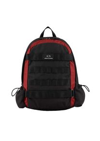 Armani Exchange - Rucksack, Nylon (Schwarz/Rot)