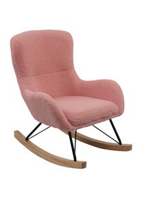 Livetastic Kinder-Schaukelstuhl Dora, Pink, Holz, Metall, Textil, Kautschukholz, massiv, 55x70x63 cm, Bsci, Kinder- & Jugendzimmer, Kinderm&ouml;bel, Kindersitzm&ouml;bel & -tische, Kindersessel & -sofas