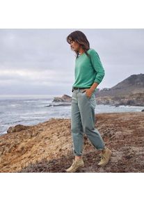 LANDS' END 7/8-Chinos mit geradem Bein Mid Waist, Damen,  Gr&uuml;n, by Lands' End