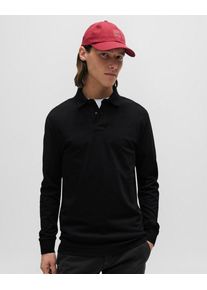 BOSS Orange Passerby Herren Langarm Stretch-Cotton Polo-Shirt mit Logo-Patch NOS