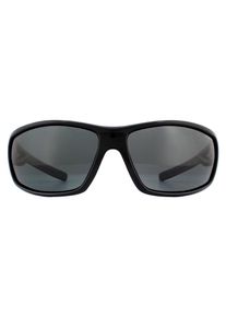 Polaroid Sport Wrap Mens Schwarz Grau Polarisierte Sonnenbrille
