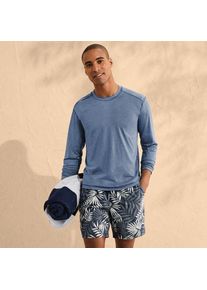 LANDS' END Badeshorts mit Hydroliner f&uuml;r Herren, 18 cm, Herren, size: regular, Blau, by Lands' End