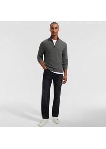 LANDS' END Kaschmir-Pullover mit Rei&szlig;verschluss f&uuml;r Herren, Herren, size: regular, Grau, Kaschmir, by Lands' End