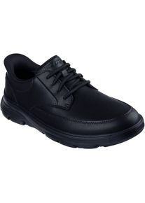 Skechers Arch Fit Garza Rowan Leder Herren Schwarz Schn&uuml;rschuhe