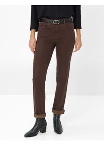 Brax Damen Five-Pocket-Hose Style CAROLA DARK CHOCOLATE, dunkelbraun, Gr. 34