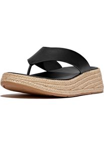 fitflop F-Mode Zehentrenner Leder Herren Schwarz Clogs