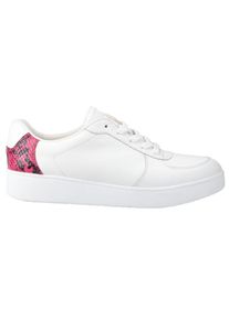 fitflop - Damen Sneaker, Schlangenmuster, Leder (Wei&szlig;/Himbeere)