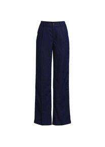LANDS' END Leinenhose High Waist mit weitem Bein, Damen,  Blau, Leinen, by Lands' End