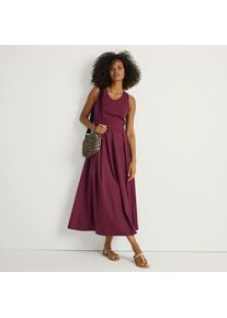 LANDS' END Ausgestelltes &auml;rmelloses Midikleid f&uuml;r Damen, Damen, size: regular, Rot, Baumwolle/Baumwoll-Mischung, by Lands' End