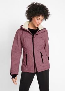 bonprix wasserdichte Outdoor-Funktions-Jacke mit Teddyfleece, rot, Gr.42, Attraktive Regenjacke mit Rei&szlig;verschlusstaschen, aus Fleece