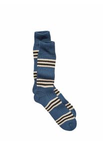 Corgi Herren Wales-Streifen-Socke Blau 80 % Wolle, 20% Baumwolle