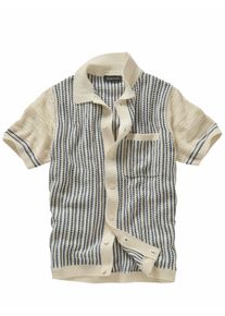Mey & Edlich Mey & Edlich Herren Antworten-Strickpolo Beige 100 % Baumwolle